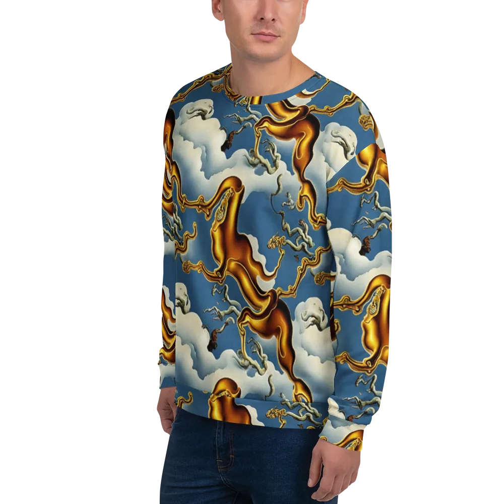 Gilded Cloud Serpents on Sweatshirt — Left Front