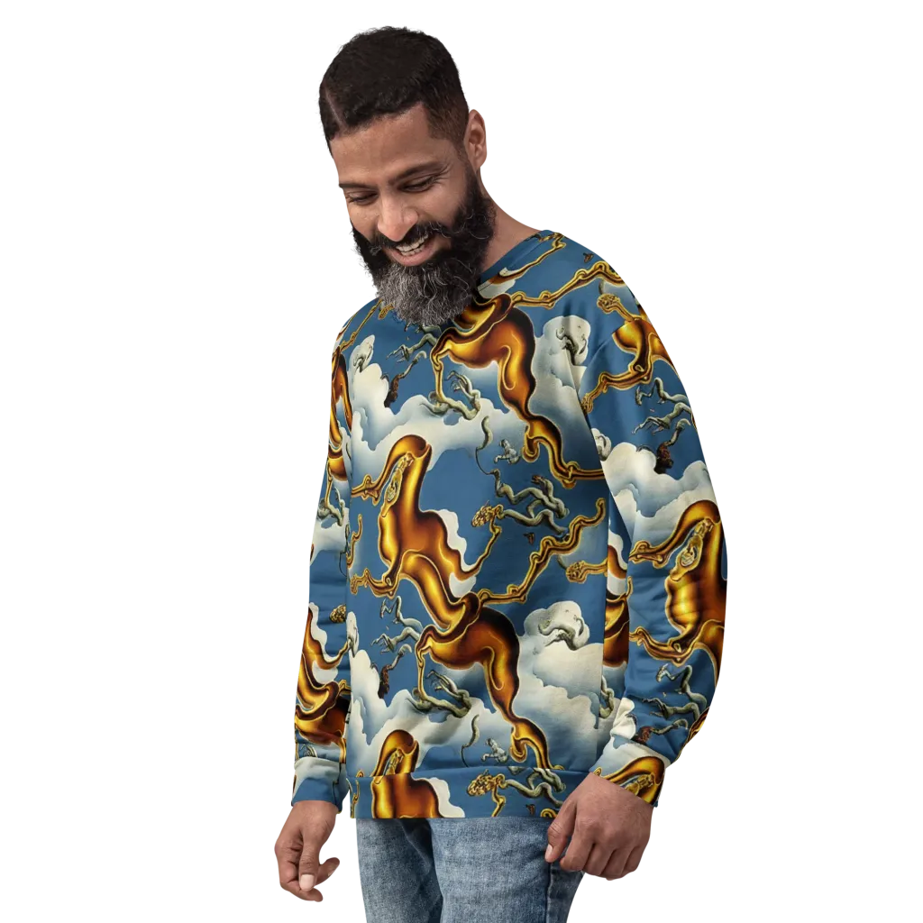 Gilded Cloud Serpents on Sweatshirt — Left Front