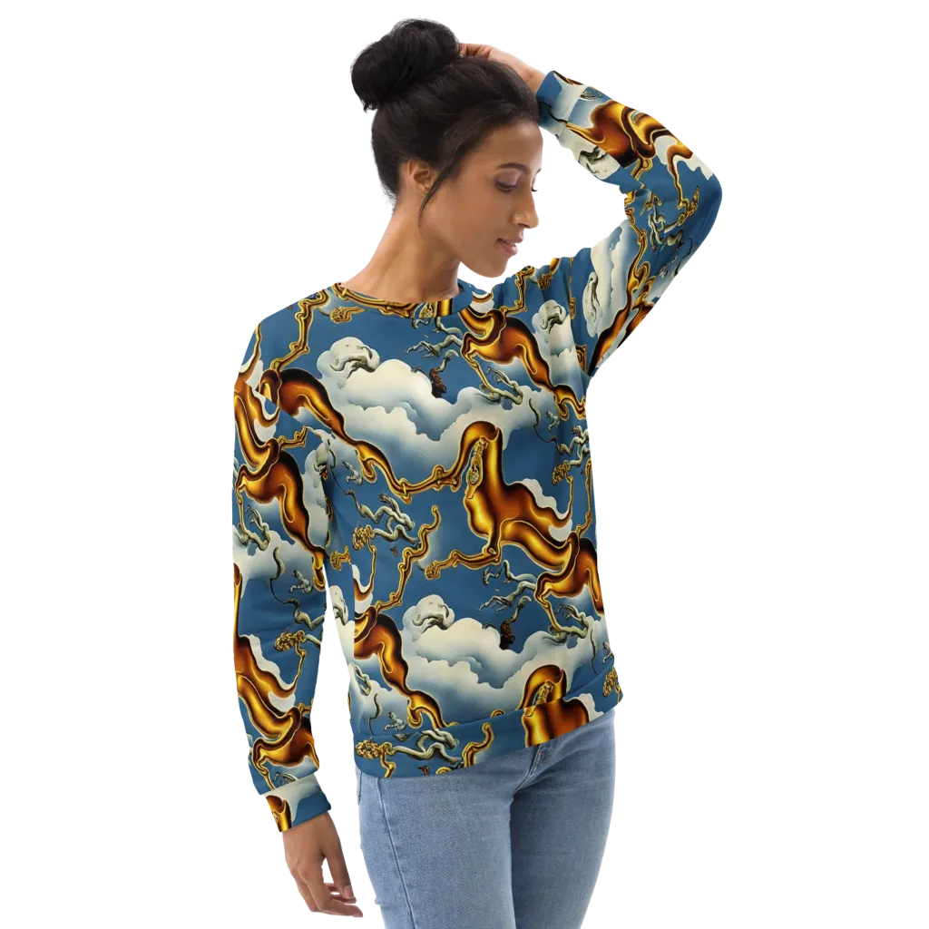 Gilded Cloud Serpents on Sweatshirt — Right Front