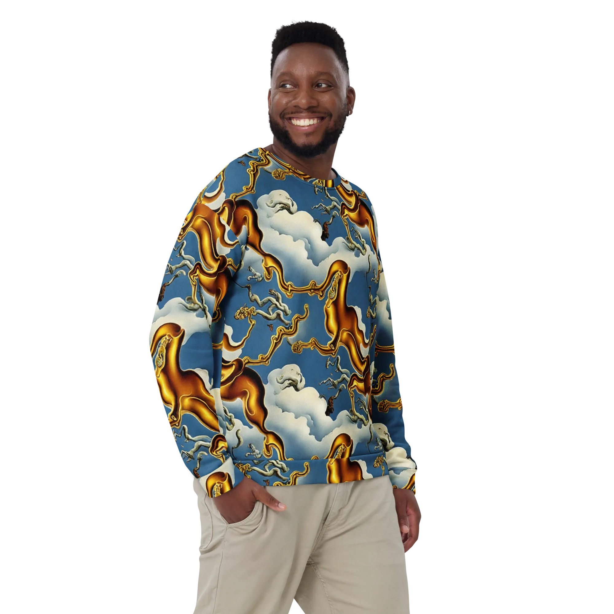 Gilded Cloud Serpents on Sweatshirt — Front