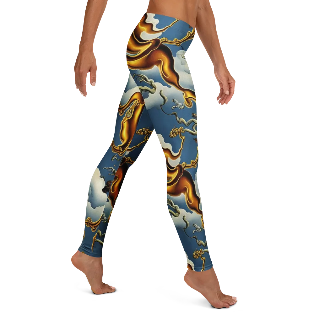 Gilded Cloud Serpents on Leggings — Right