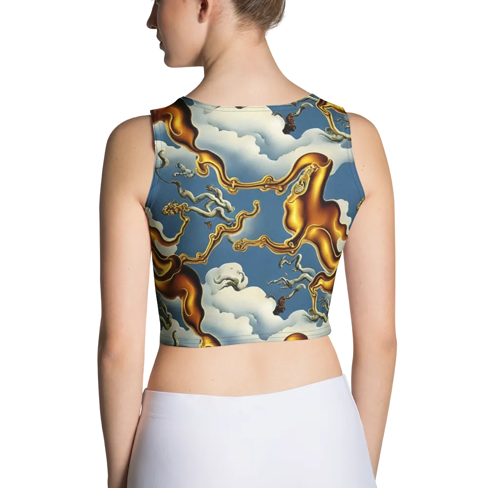 Gilded Cloud Serpents on Crop Top — Back