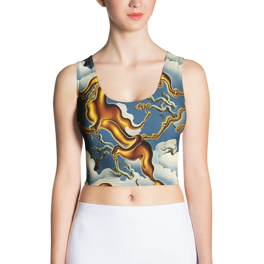 Gilded Cloud Serpents on Crop Top — Front