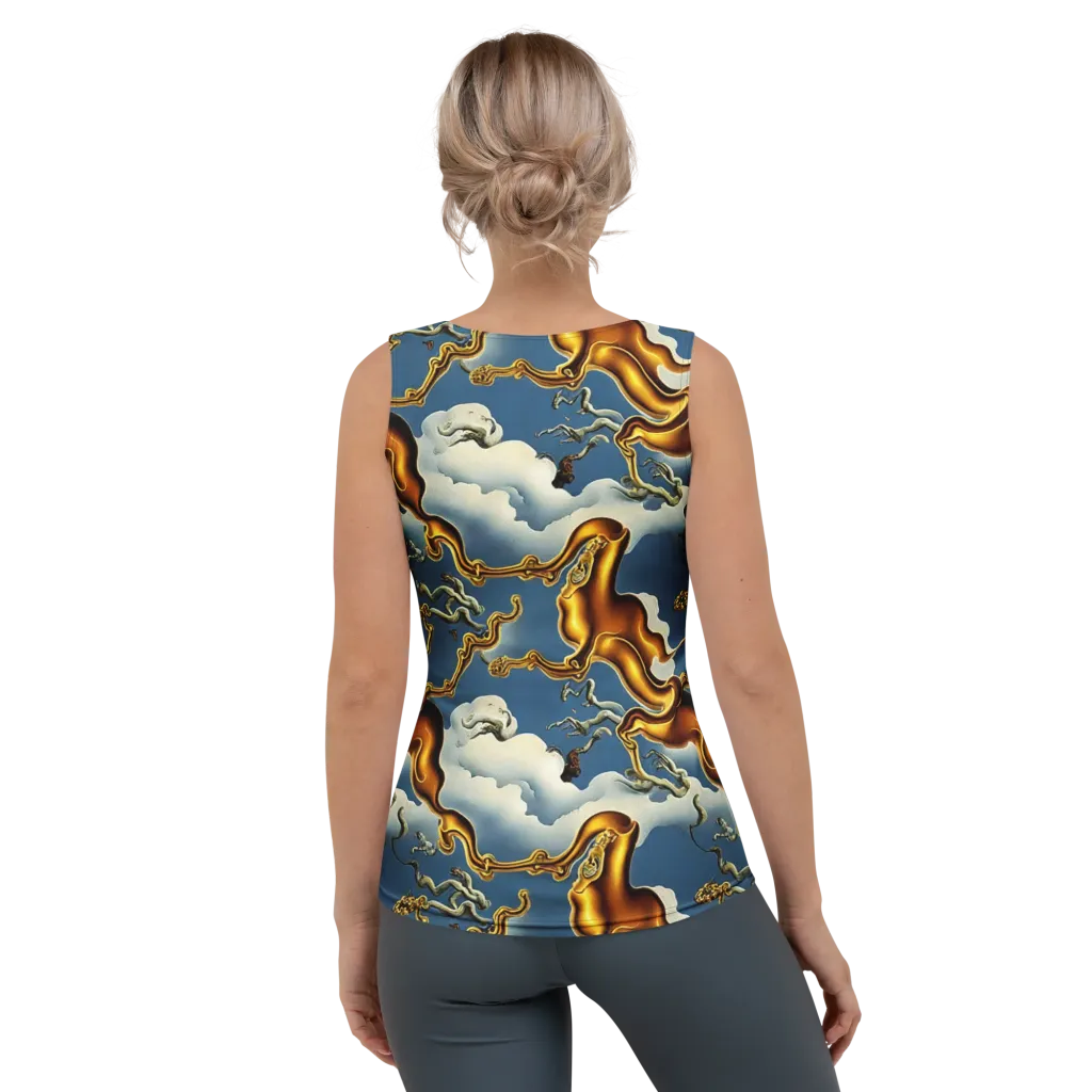 Gilded Cloud Serpents on Women's Tank Top — Back