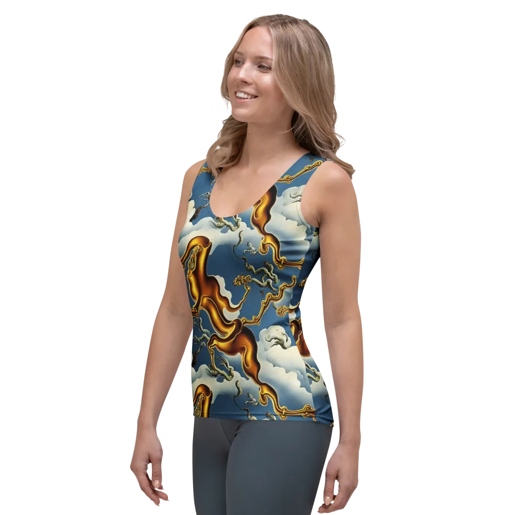 Gilded Cloud Serpents on Women's Tank Top — Left Front