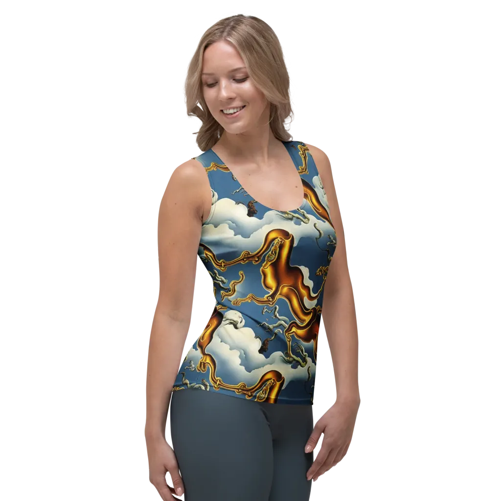 Gilded Cloud Serpents on Women's Tank Top — Right Front