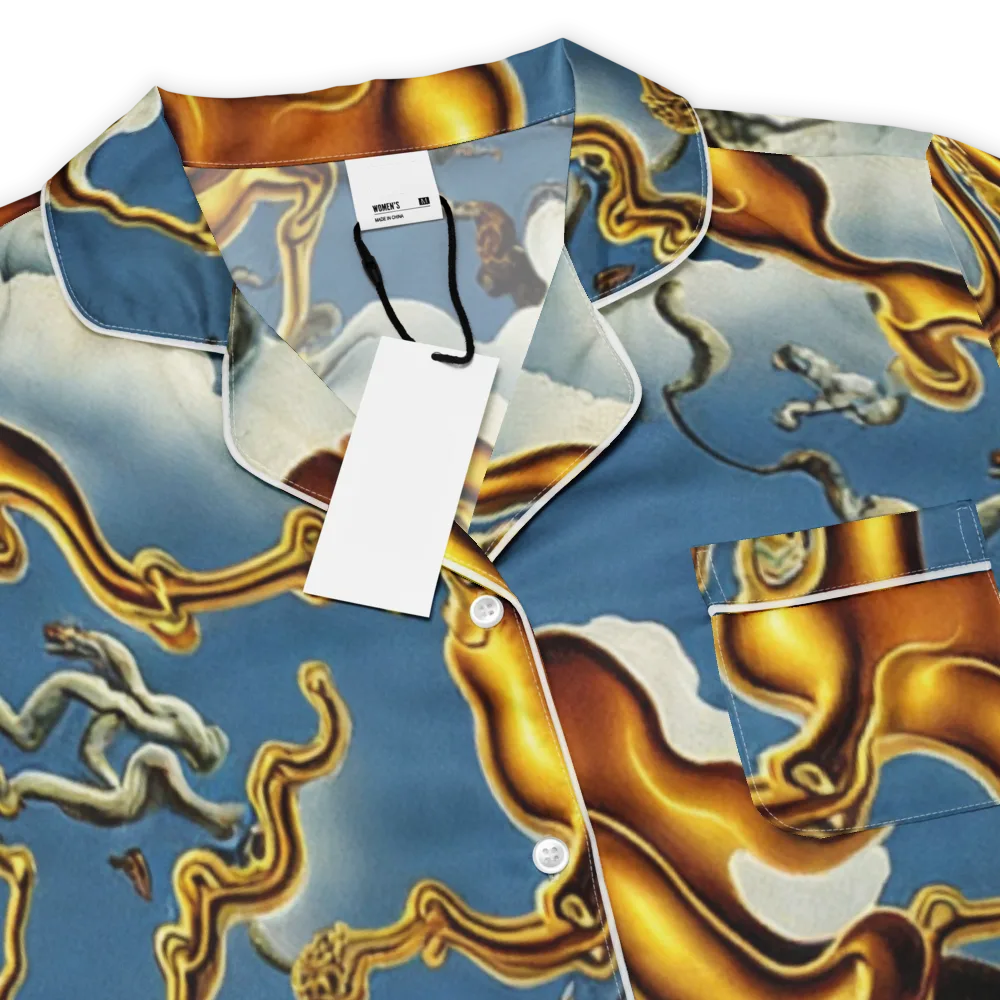 Gilded Cloud Serpents on Women's Short Sleeve Pajama Top — Product details