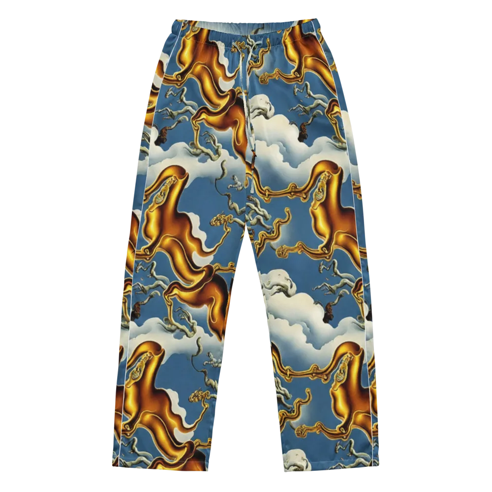 Gilded Cloud Serpents on Women's Pajama Pants — Front