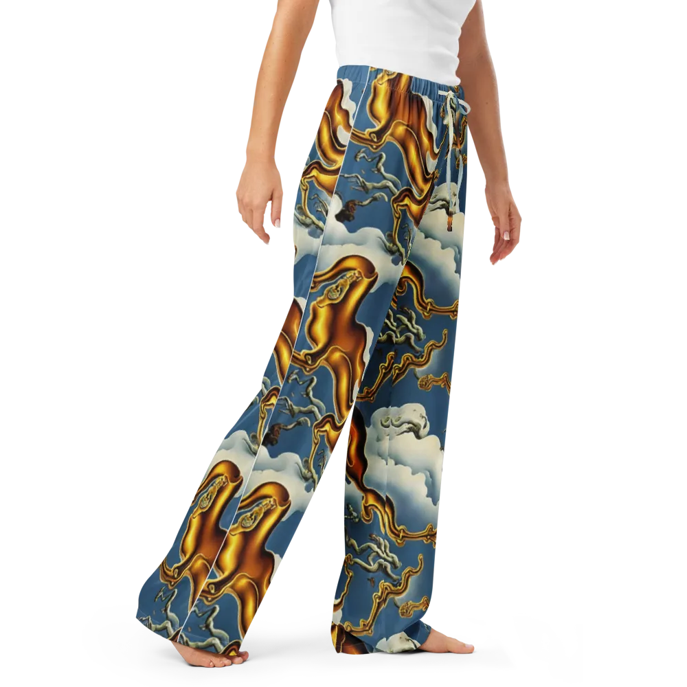 Gilded Cloud Serpents on Women's Pajama Pants — Right Front