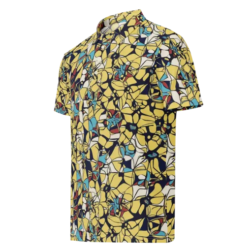 Sunlit Mosaic on a Men's Slim Fit Polo Shirt