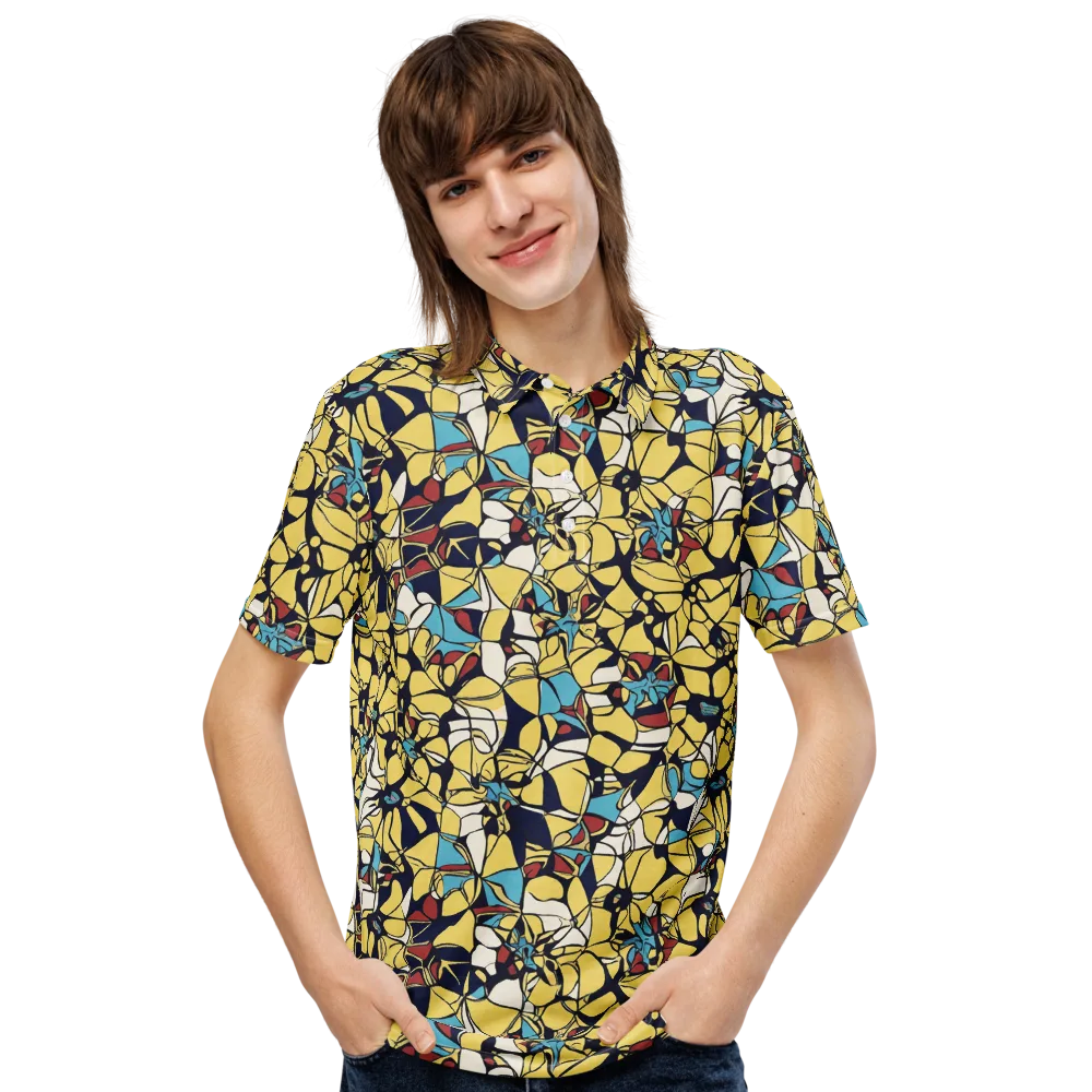 Sunlit Mosaic on Men's Slim Fit Polo Shirt — Front