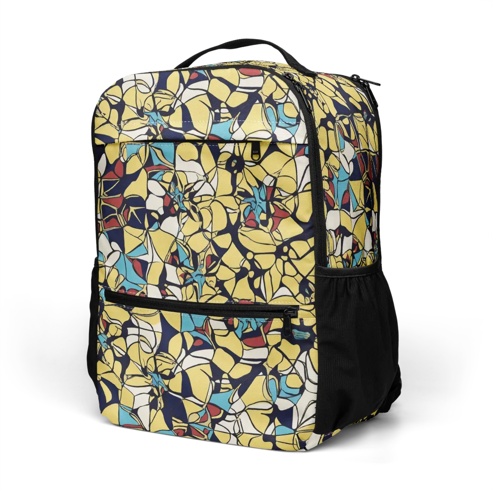 Sunlit Mosaic on Utility Backpack — Left Front
