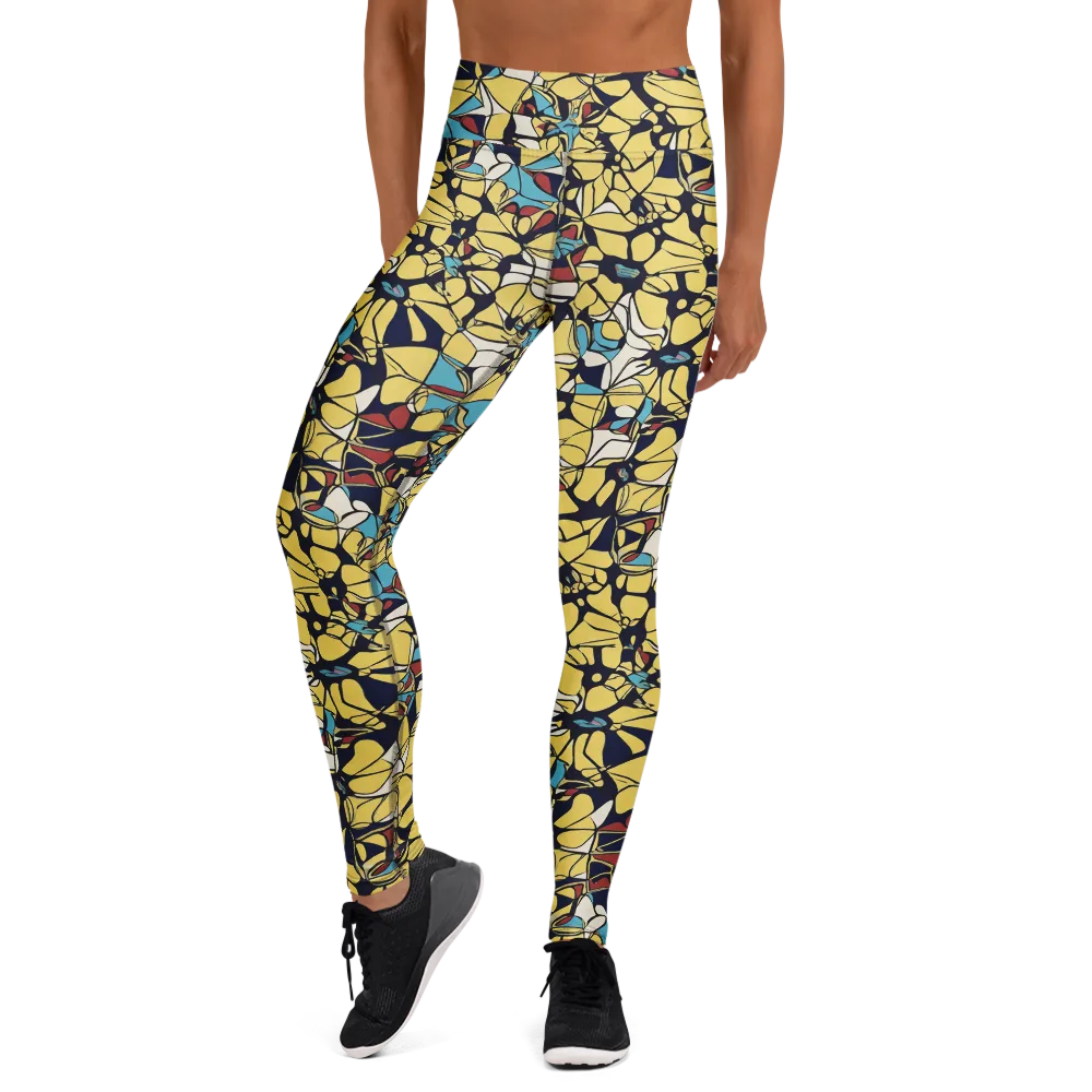 Sunlit Mosaic on Yoga Leggings — Front