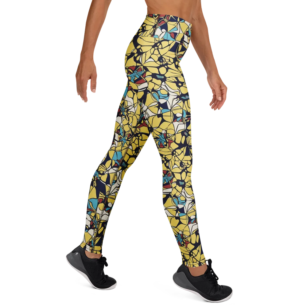 Sunlit Mosaic on Yoga Leggings — Right