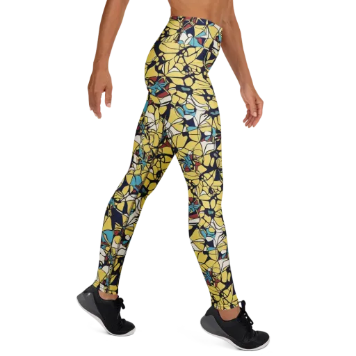 Sunlit Mosaic on a Yoga Leggings