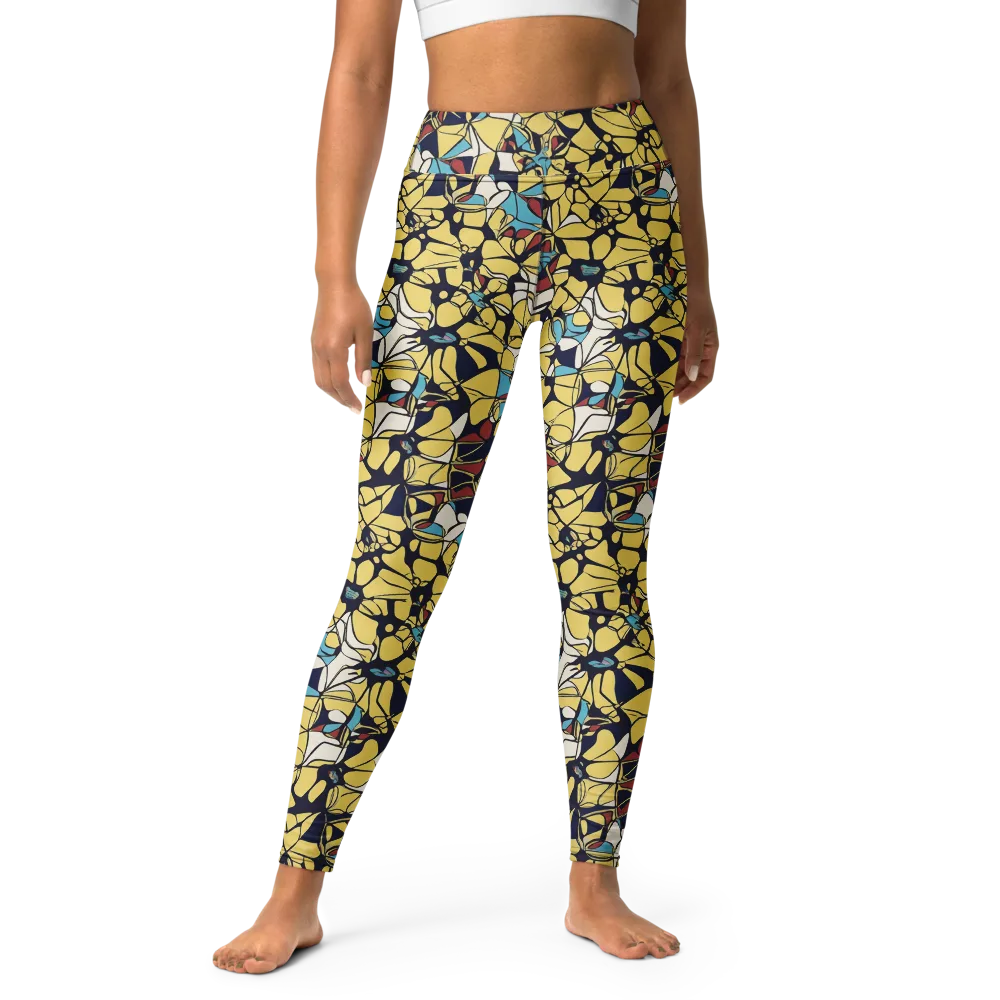 Sunlit Mosaic on Yoga Leggings — Front