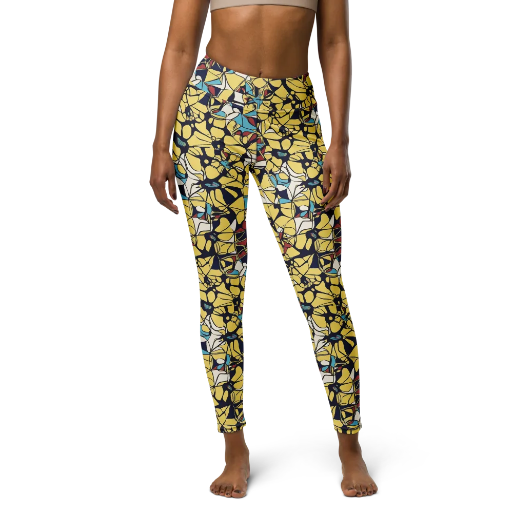 Sunlit Mosaic on Yoga Leggings — Front