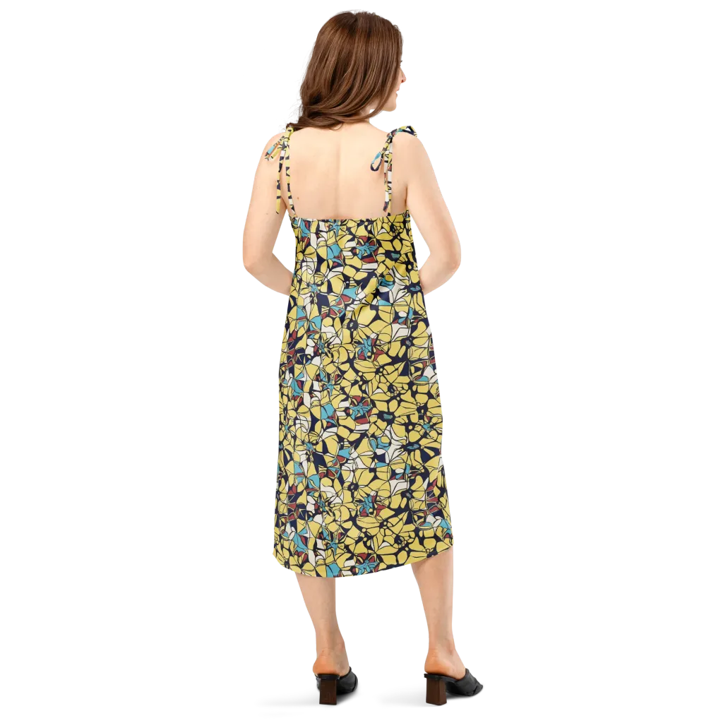 Sunlit Mosaic on Slip Dress — Back