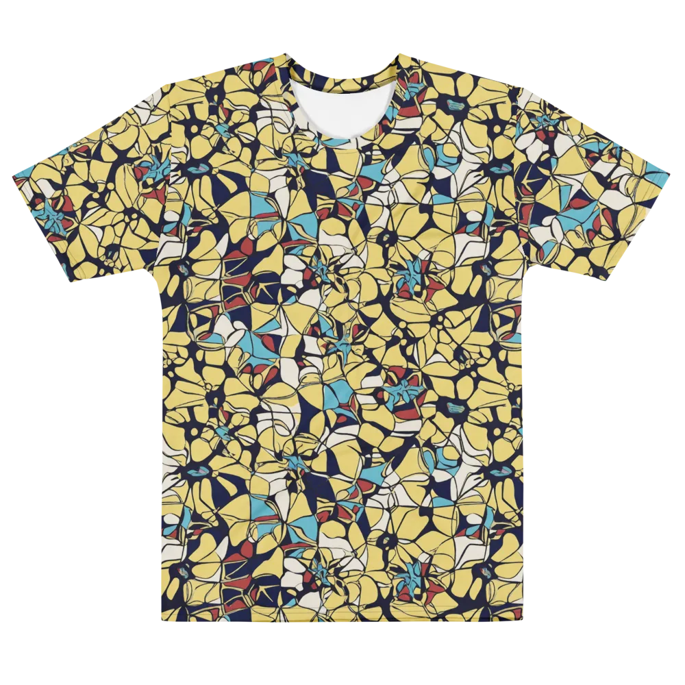 Sunlit Mosaic on Men's Cotton Crew Neck T-Shirt — Front