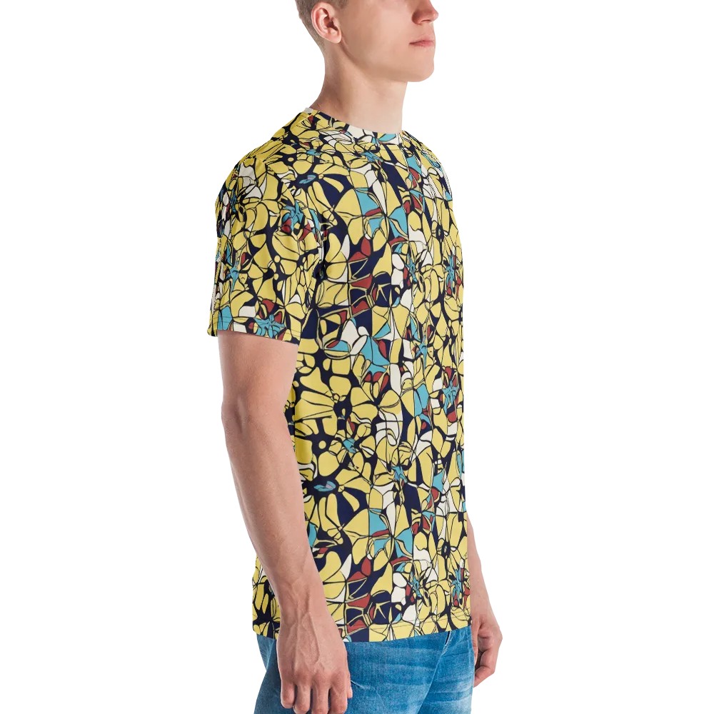 Sunlit Mosaic on Men's Crew Neck T-Shirt — Right