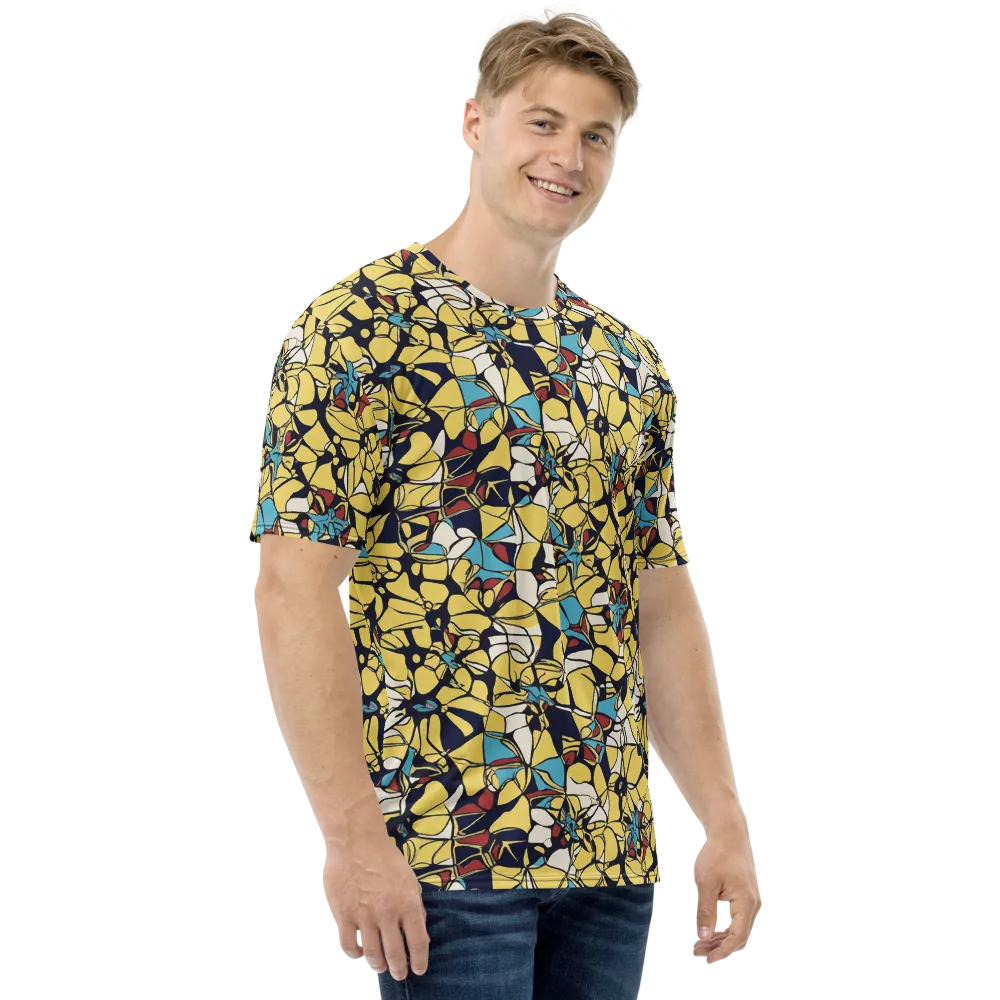 Sunlit Mosaic on Men's Crew Neck T-Shirt — Right