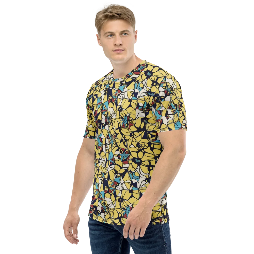 Sunlit Mosaic on Men's Crew Neck T-Shirt — Left