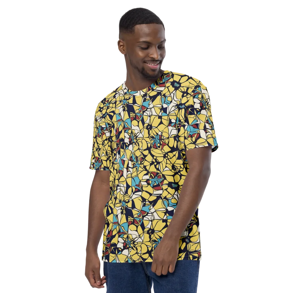 Sunlit Mosaic on Men's Crew Neck T-Shirt — Left