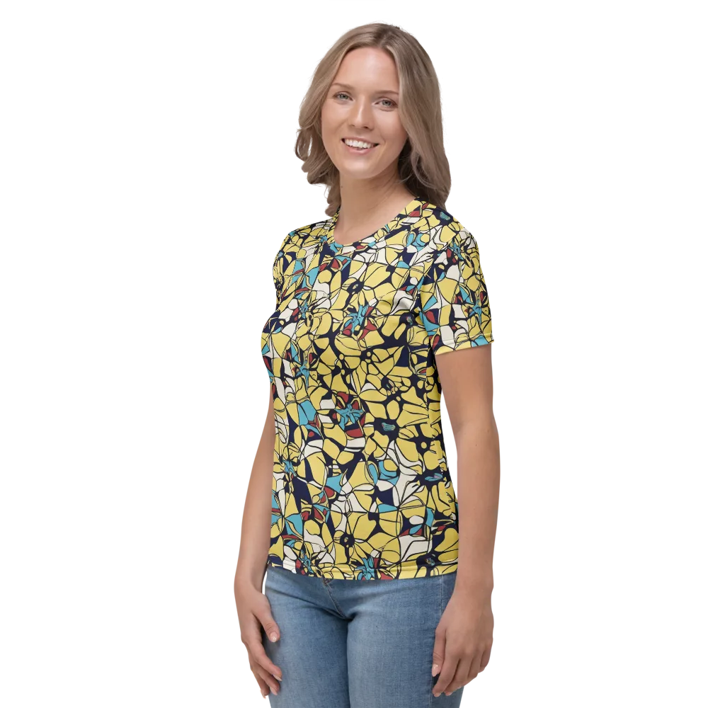 Sunlit Mosaic on Women's Crew Neck T-Shirt — Left