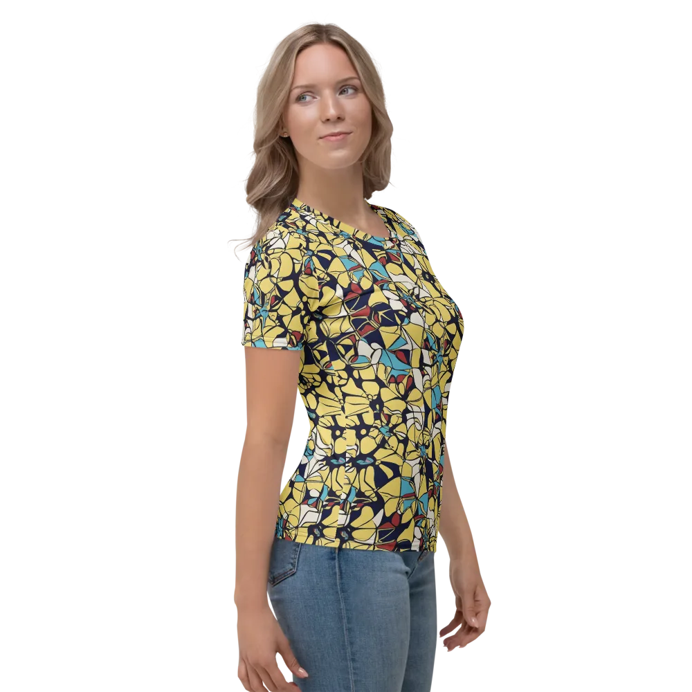 Sunlit Mosaic on Women's Crew Neck T-Shirt — Right
