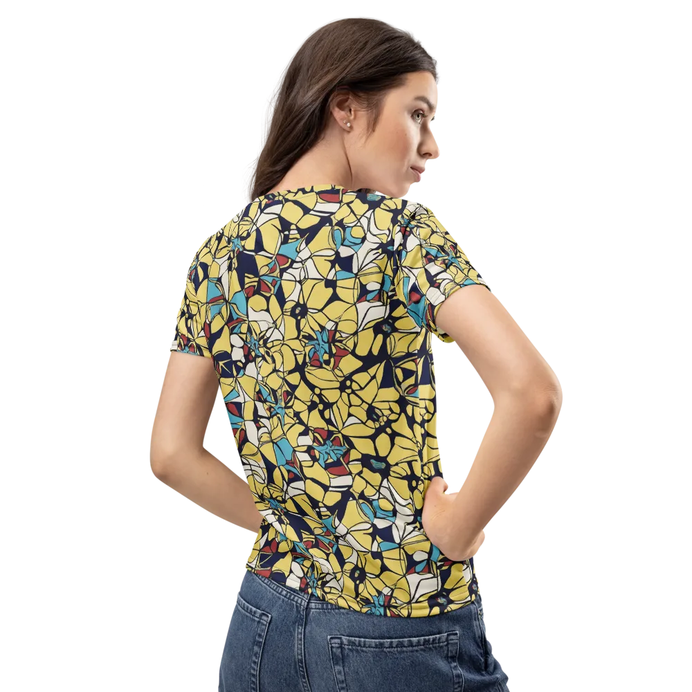 Sunlit Mosaic on Women's Crew Neck T-Shirt — Back