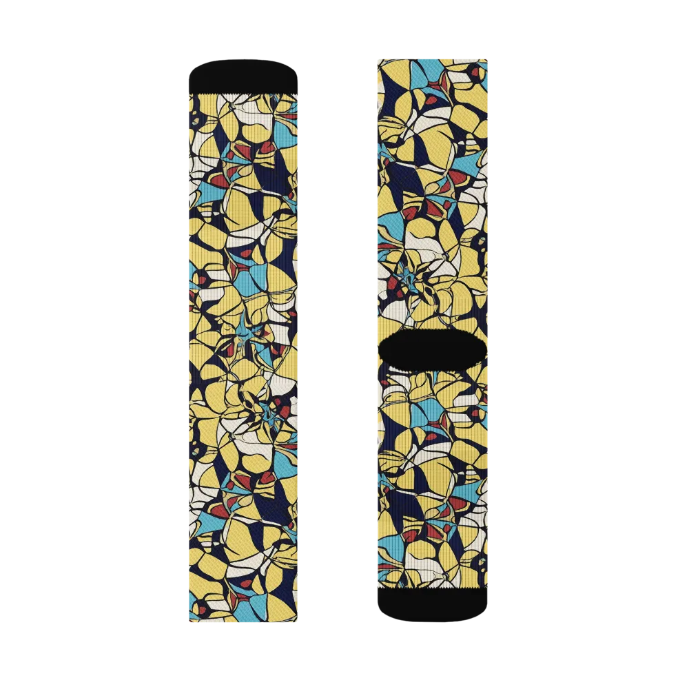 Sunlit Mosaic on Socks — Right Sock