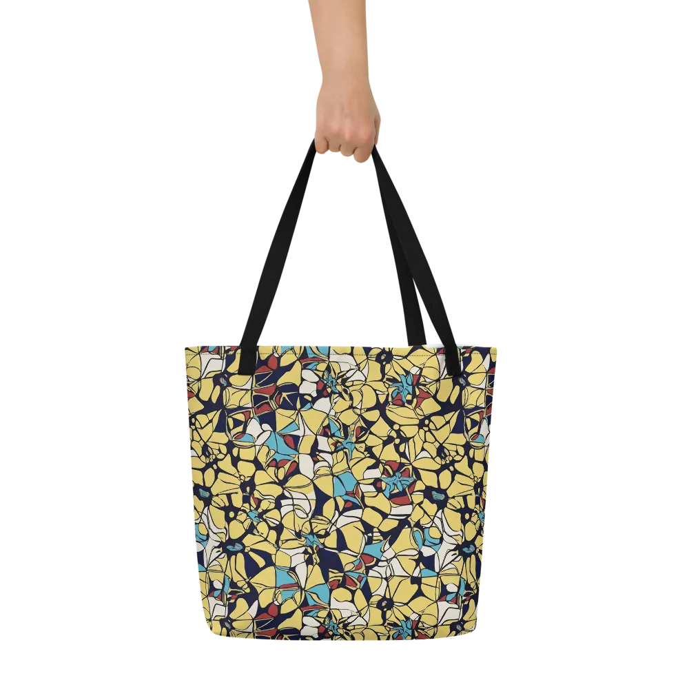 Sunlit Mosaic on Large Tote Bag W/ Pocket — Front