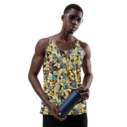 Sunlit Mosaic on a Men's Tank Top