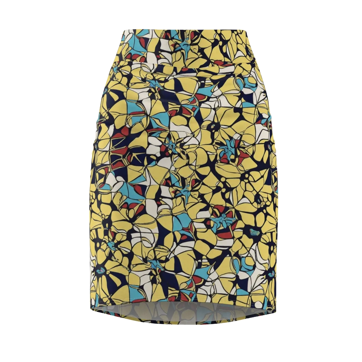 Sunlit Mosaic on Pencil Skirt — Front