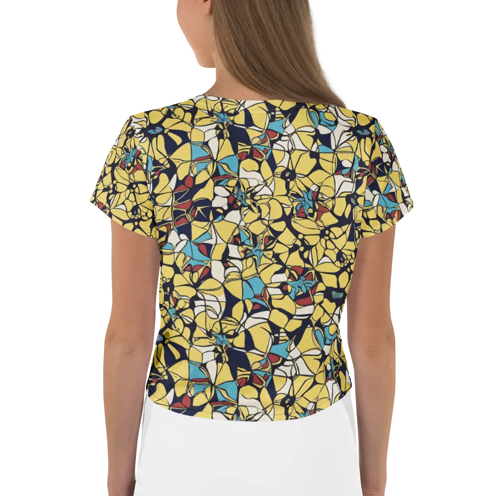 Sunlit Mosaic on Crop Tee — Back