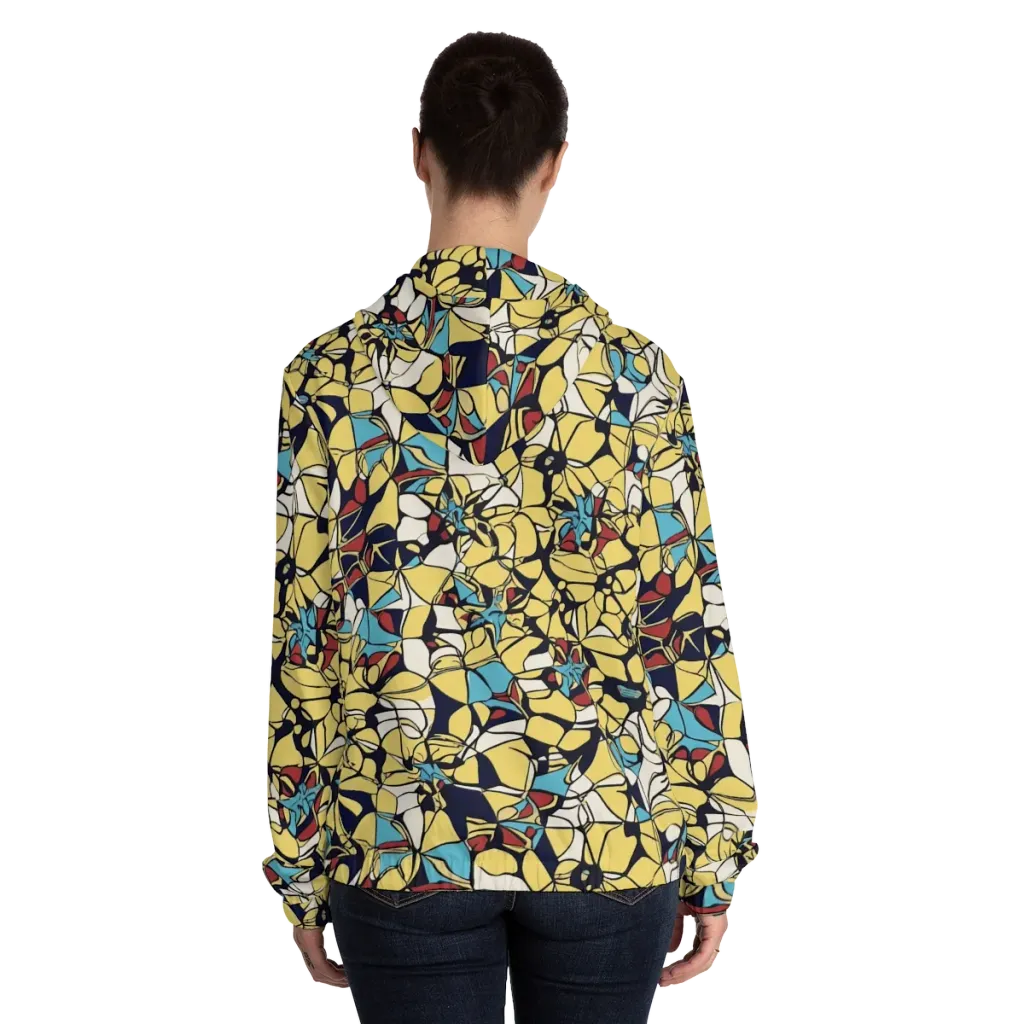 Sunlit Mosaic on Women's Full-Zip Hoodie — Back On Person