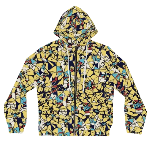 Sunlit Mosaic on a Women's Full-Zip Hoodie