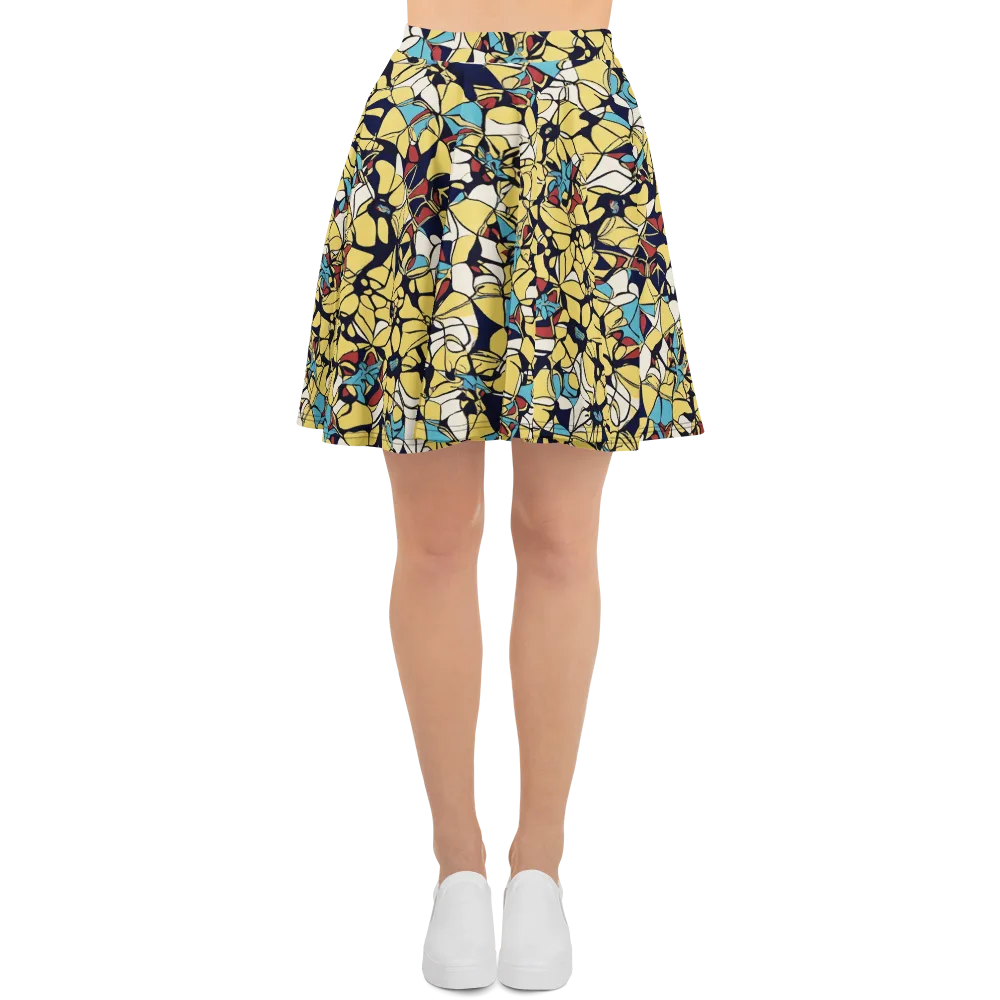 Sunlit Mosaic on Skater Skirt — Front