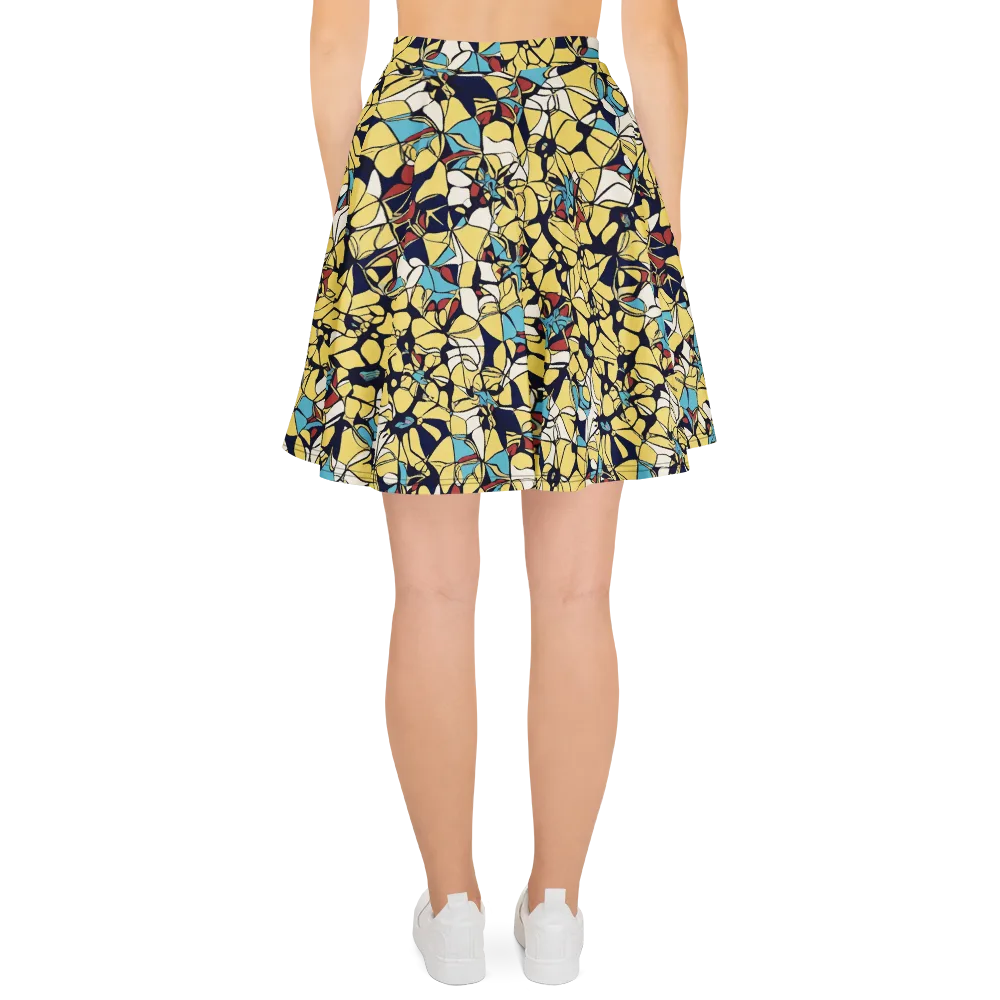 Sunlit Mosaic on Skater Skirt — Back
