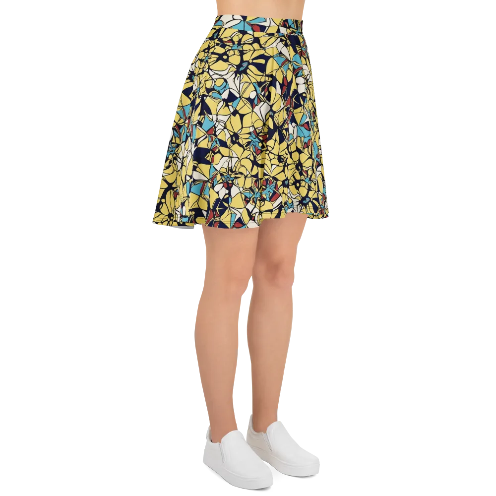 Sunlit Mosaic on Skater Skirt — Right