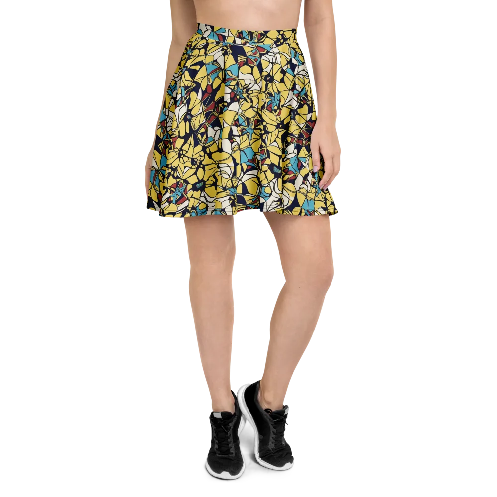 Sunlit Mosaic on Skater Skirt — Front