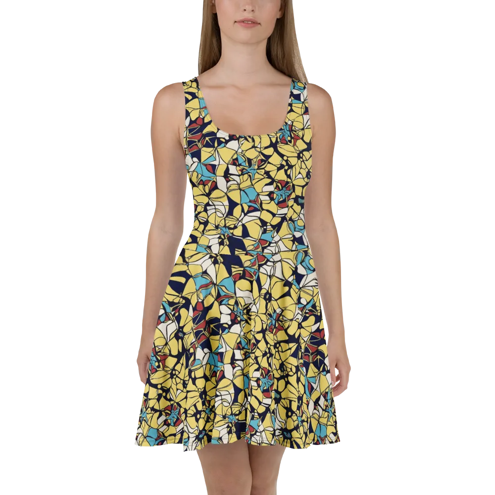 Sunlit Mosaic on Skater Dress — Front