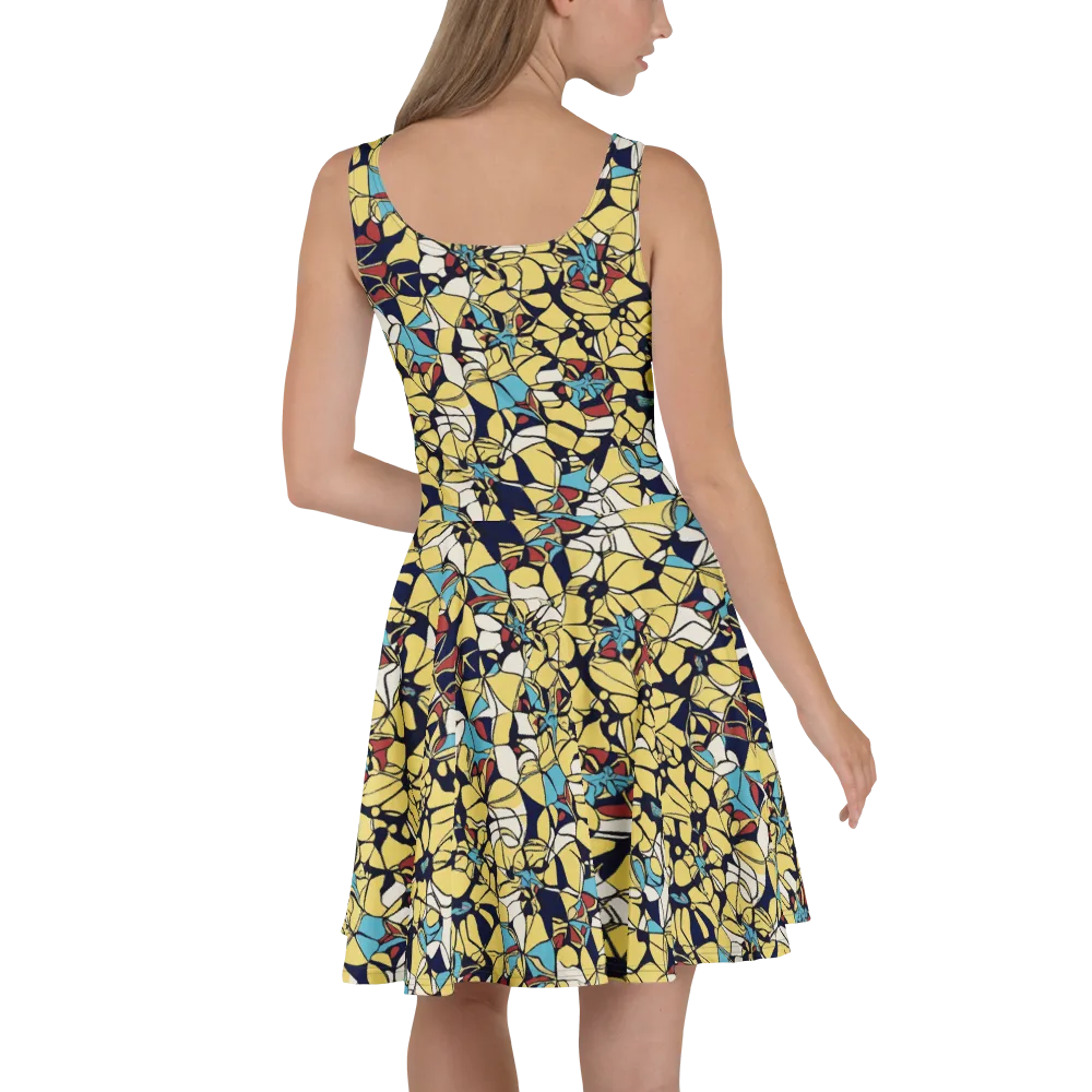 Sunlit Mosaic on Skater Dress — Back
