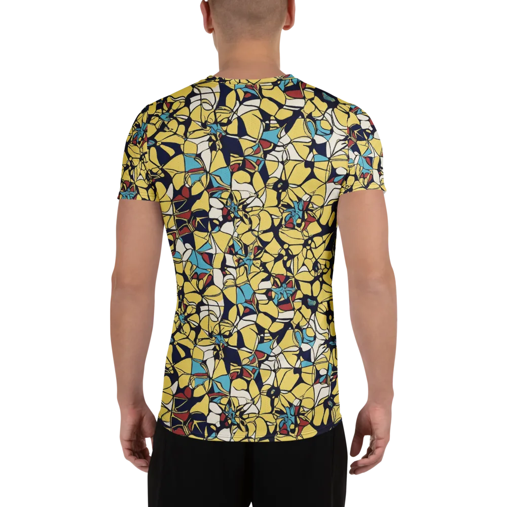 Sunlit Mosaic on Men's Athletic T-Shirt — Back