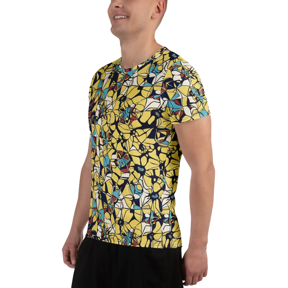 Sunlit Mosaic on Men's Athletic T-Shirt — Left