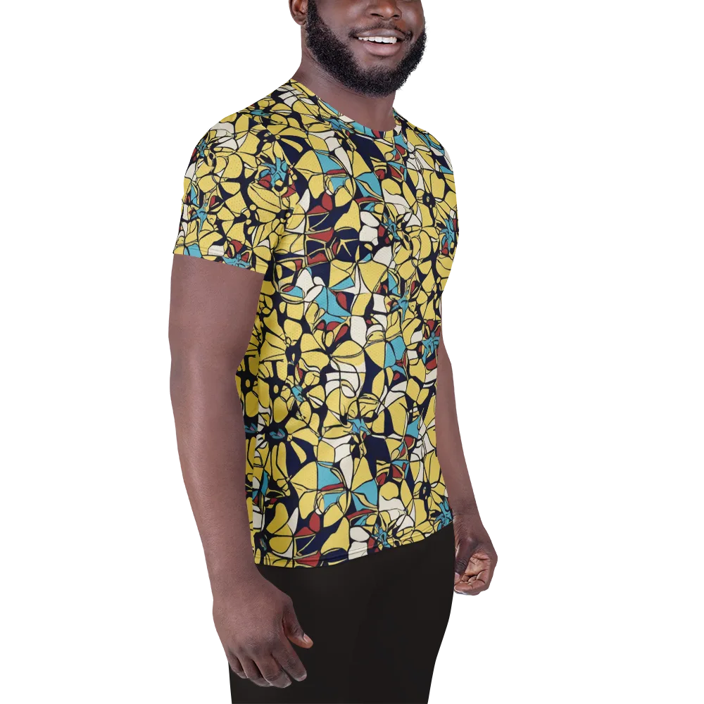 Sunlit Mosaic on Men's Athletic T-Shirt — Right