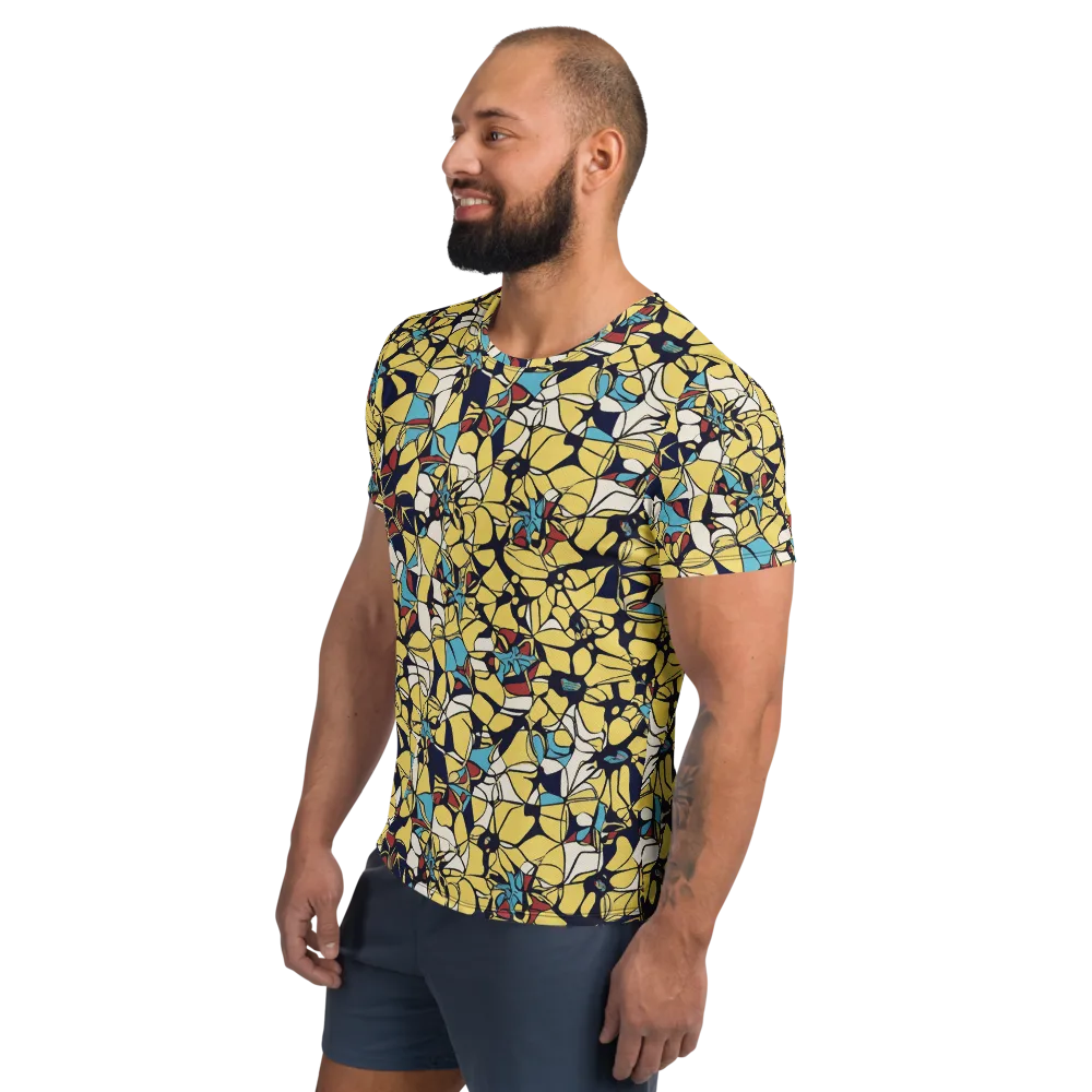Sunlit Mosaic on Men's Athletic T-Shirt — Left