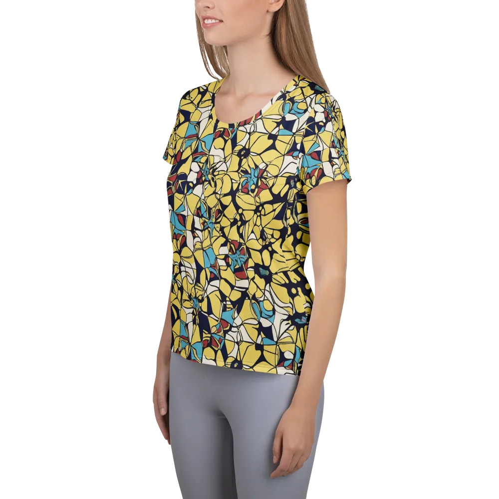 Sunlit Mosaic on Women's Athletic T-Shirt — Left