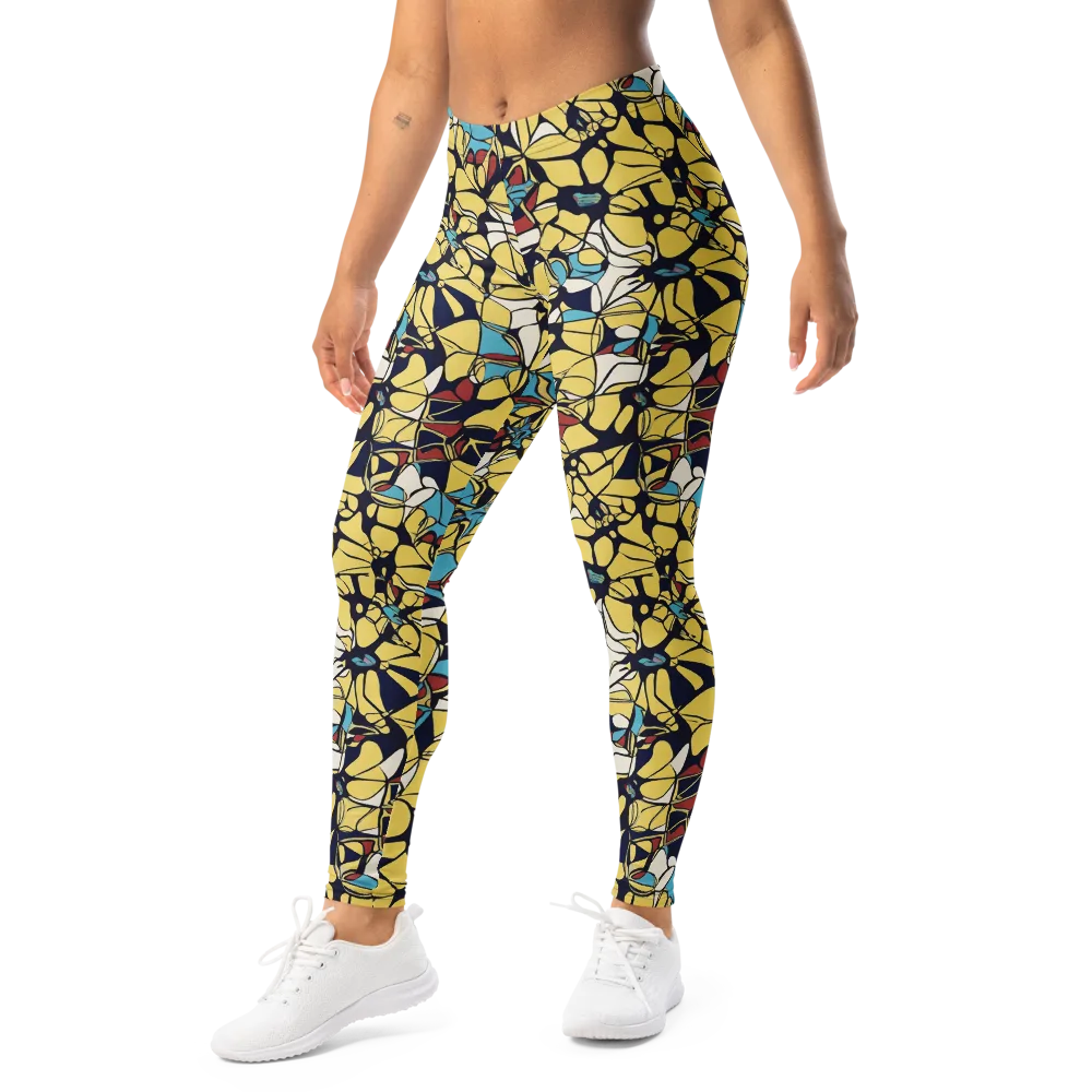 Sunlit Mosaic on Leggings — Left Front