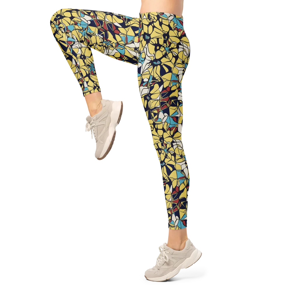 Sunlit Mosaic on Leggings — Left